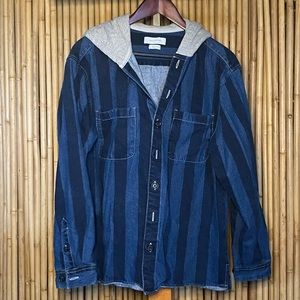 Urban Outfitters Striped Denim Jacket